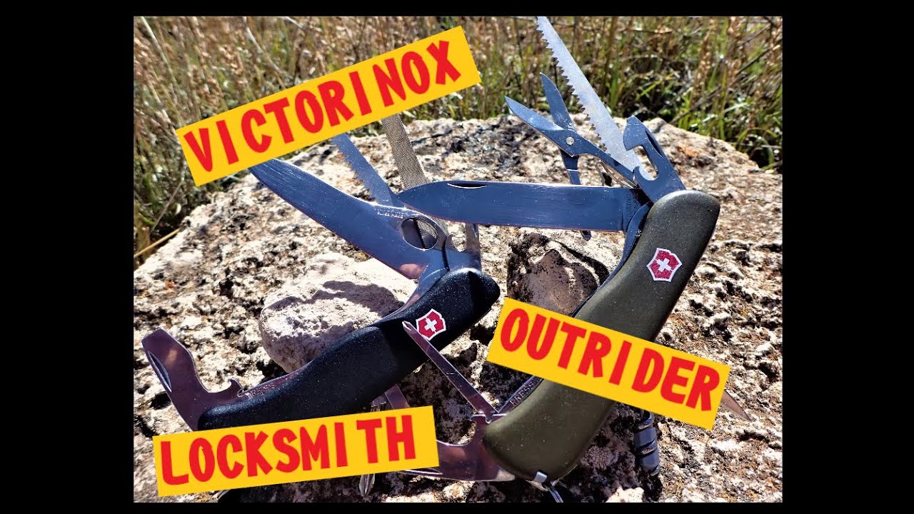 NAVAJAS multiusos con SEGURO: VICTORINOX 111mm, LOCKSMITH Y OUTRIDER.