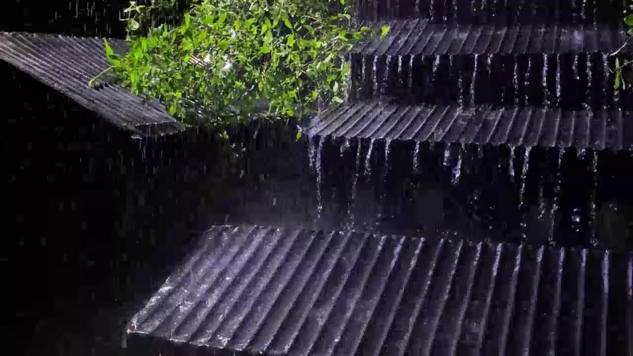 Extreme Relaxation Sounds 🌧️ Heavy Rainstorm at Night with Thunder