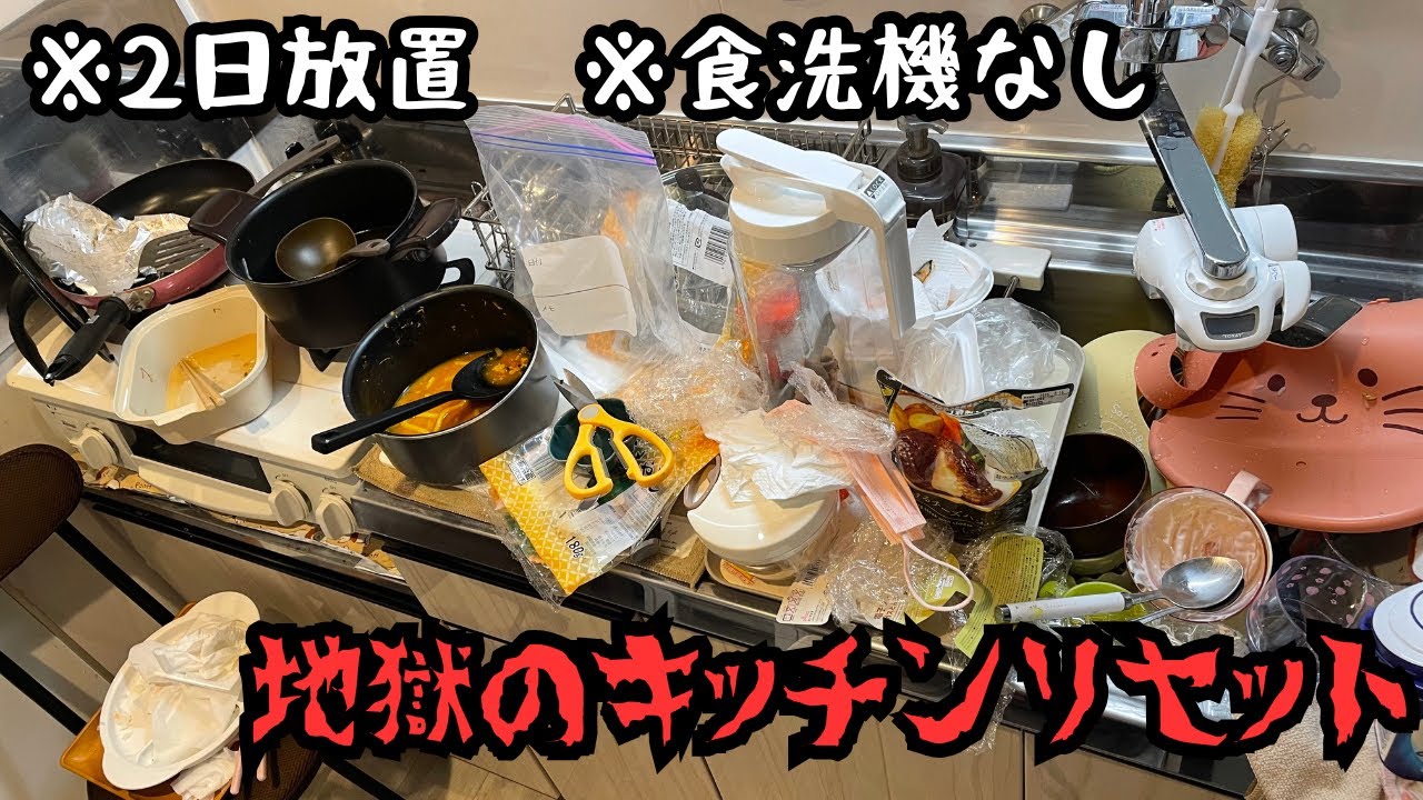 【汚部屋主婦】キッチン丸2日放置したら大変なことになった【片付け/キッチンリセット】