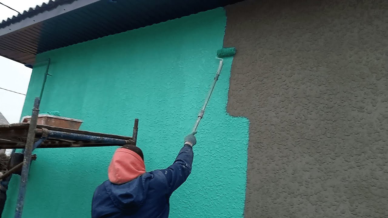 АМЕРИКАНКА и покраска в ЗЕЛЁНЫЙ цвет фасада! (ТАЙМЛАПС).