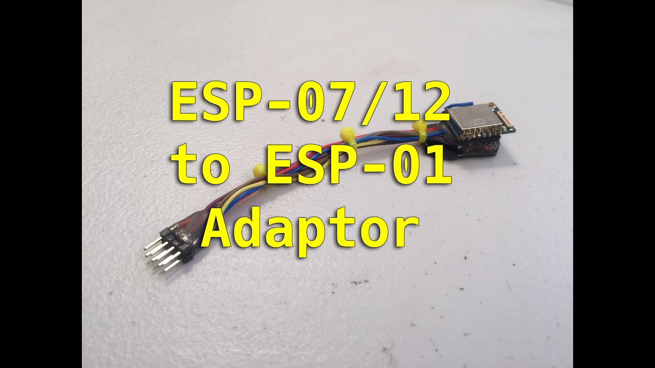 Simple ESP8266 07 to 01 Flashing Adaptor