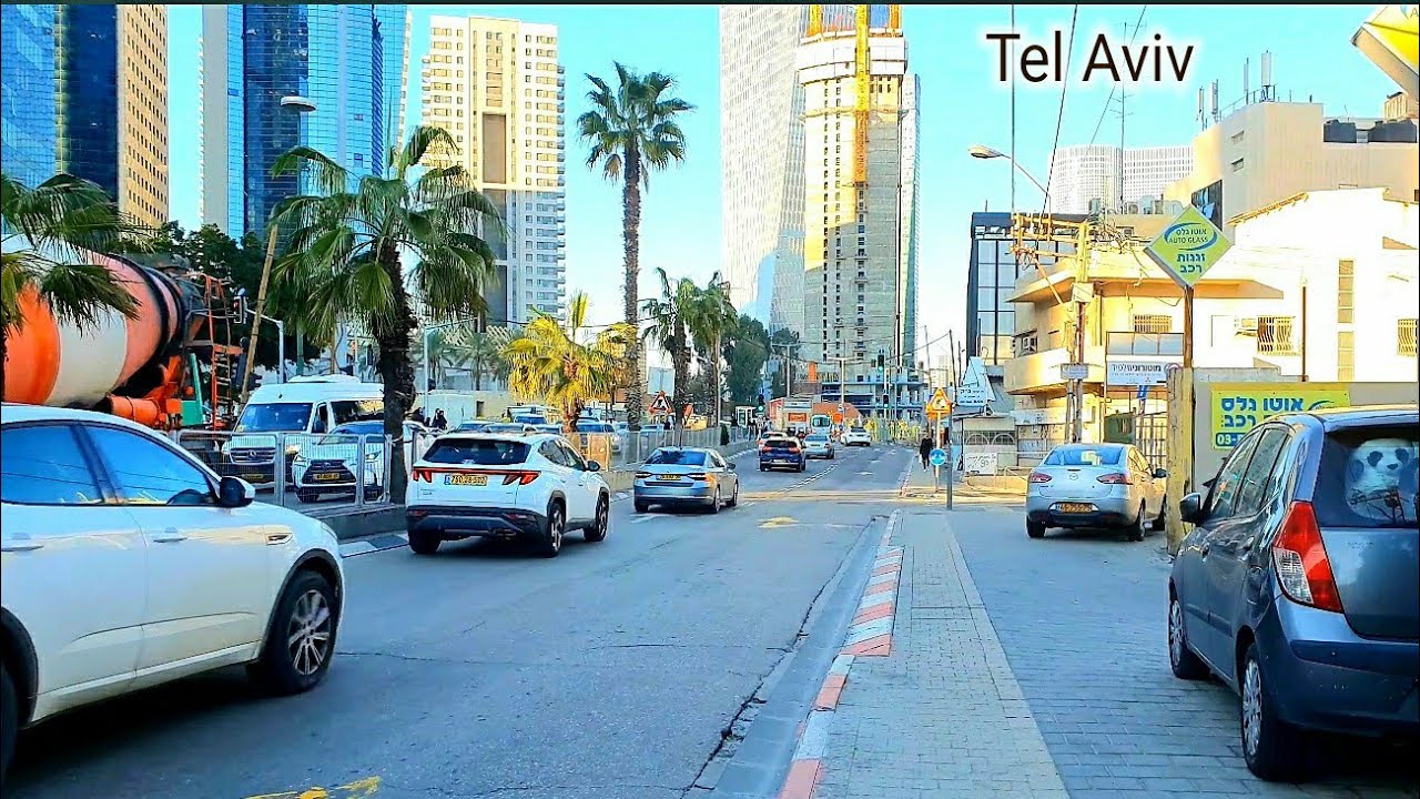 Tel Aviv, Walk from Hamasger Street to Azrieli Center, Israel