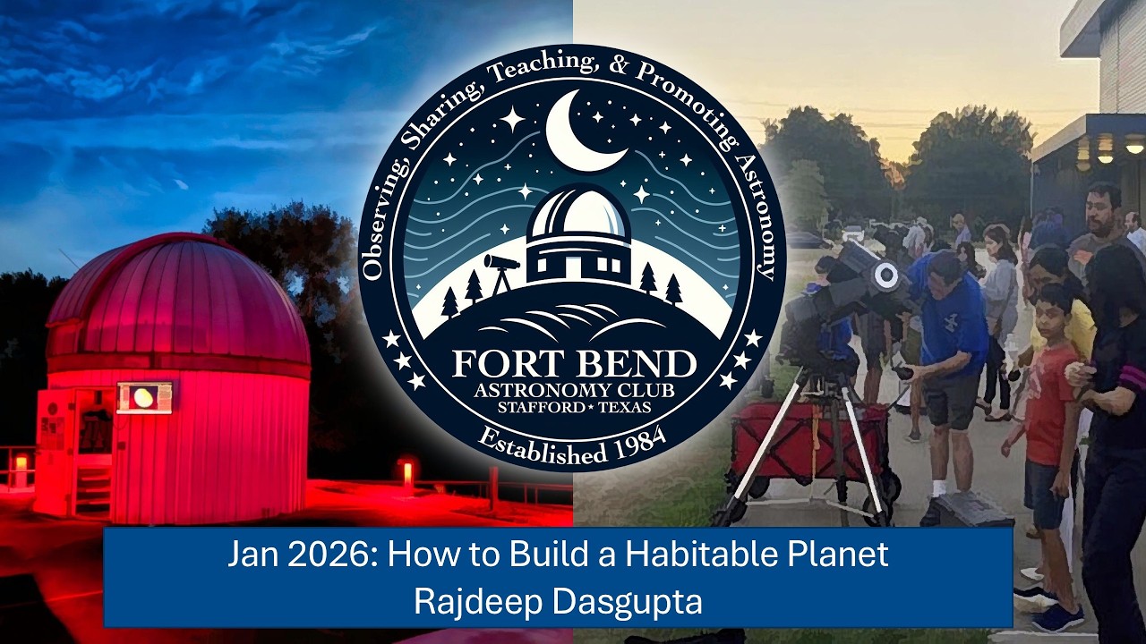FBAC January 2026 - Rajdeep Dasgupta - How to build a habitable planet?