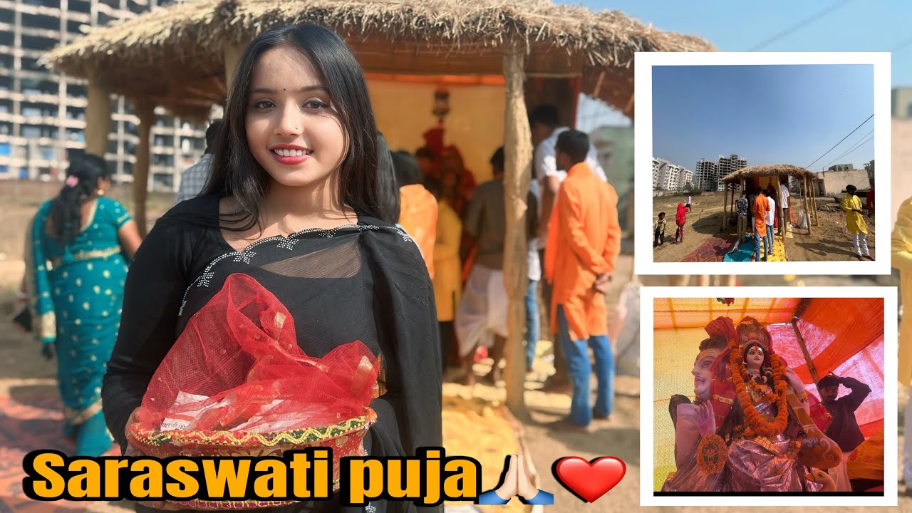 Saraswati Puja pandal . Saraswati Puja karne gaye pandal 🙏🏻.||vlog❤️|| support me gusy ||jharkhand
