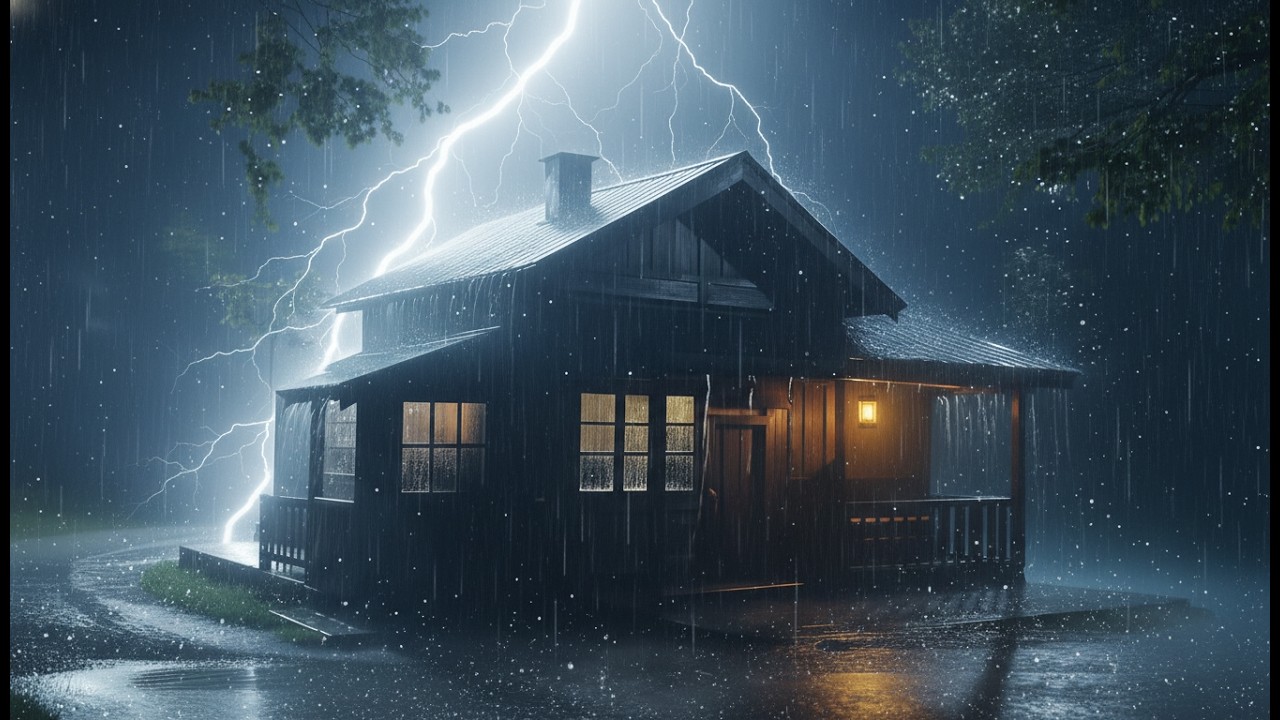 Rain Sounds at Night 🌧️ White Noise for Sleeping Fast