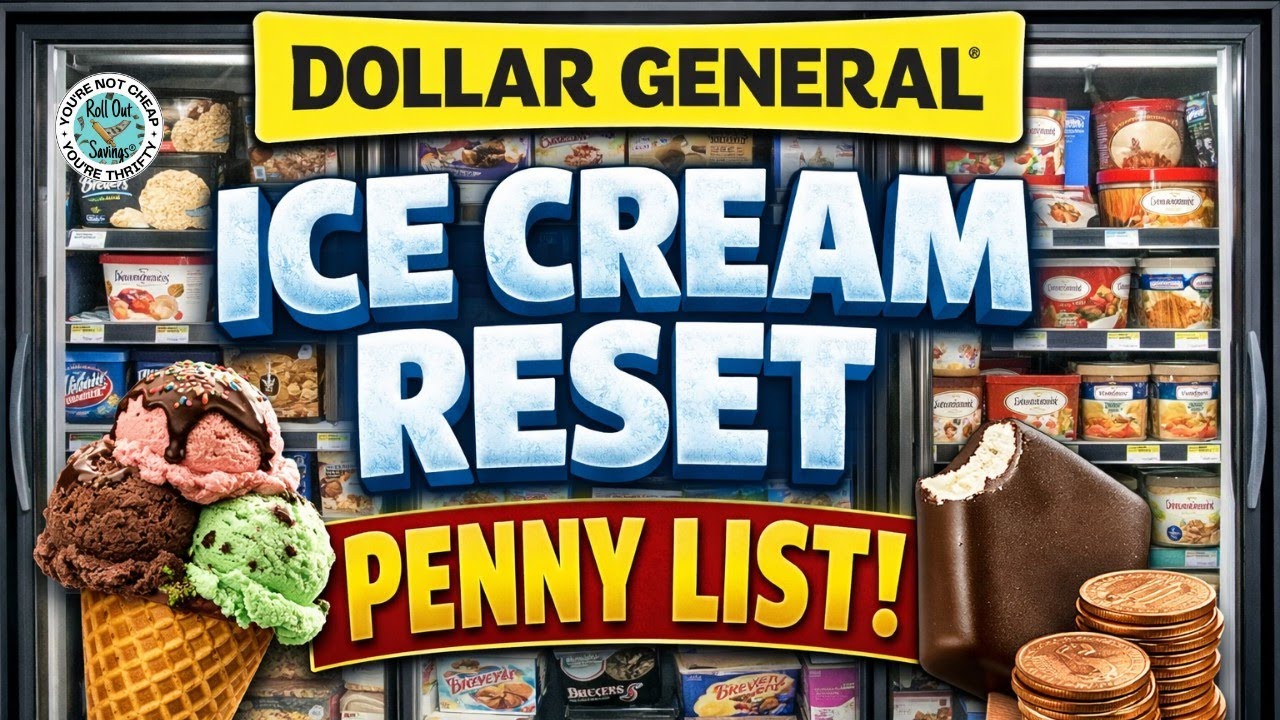 Dollar General Ice Cream Reset Penny List 2/23/26