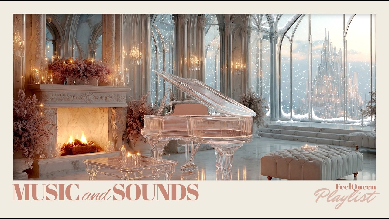 Frozen Ice Palace Fireplace ❄️ A Cozy Winter Fantasy | 3 Hours Ambience