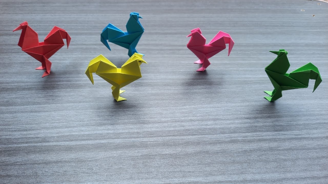 Origami Ayam Jantan, Cara Mudah Membuat Origami Ayam Jantan