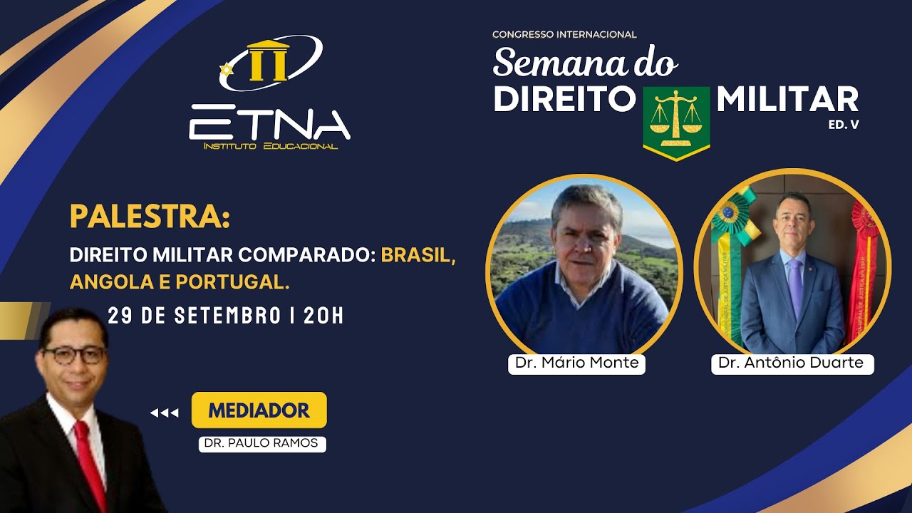 Direito Militar Comparado: Brasil, Angola e Portugal.