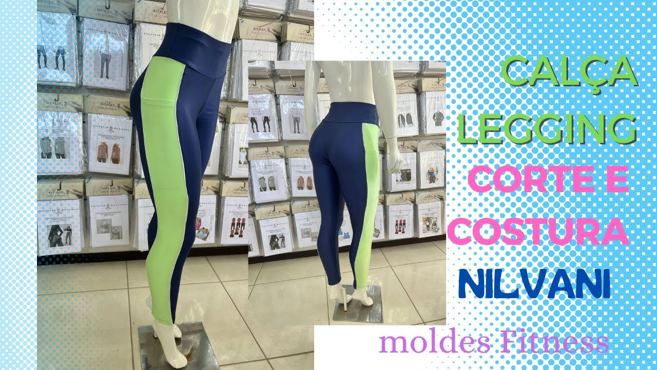 Calça legging Nilvani corte e costura