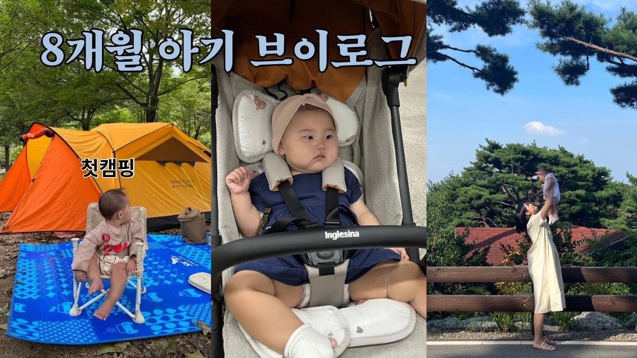 8개월 아기 브이로그 • 태학산 자연휴양림•첫 캠핑 • 공동육아방 •첫 지하철 •강릉여행