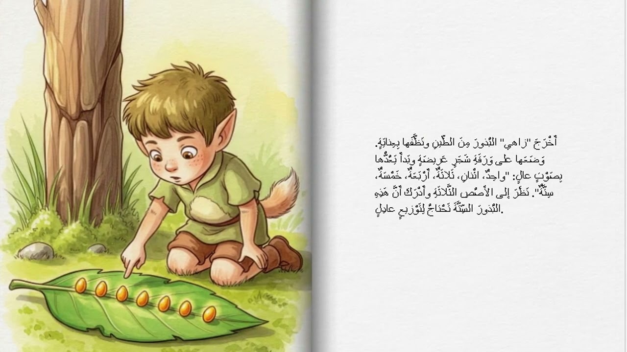 بِذْرَةٌ تَتَقاسَمُ Arabic قصة للأطفال متعة العلوم للأطفال
