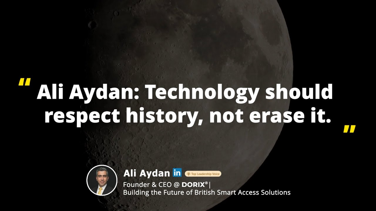 Ali Aydan - Technology should respect history, not erase it.