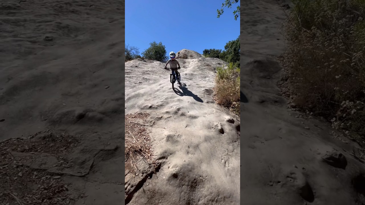 4 year old&rsquo;s MTB skills will blow your mind 🤯 #mtbkids #downhillmtb #kidsonbikes #pinkbike