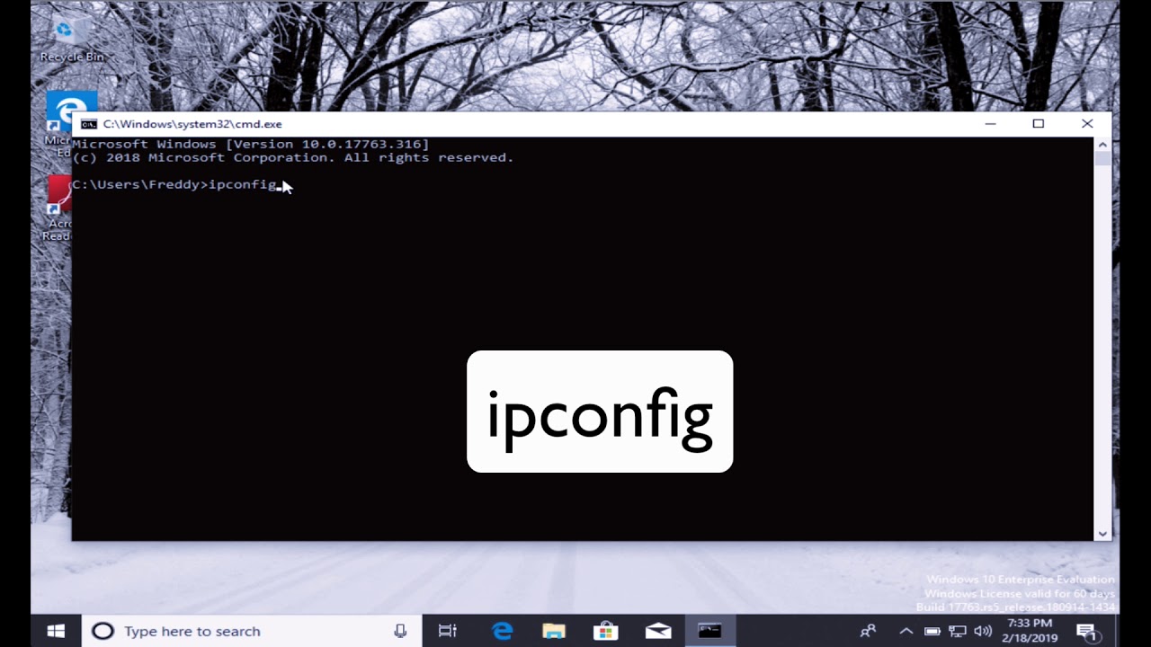 The ipconfig command