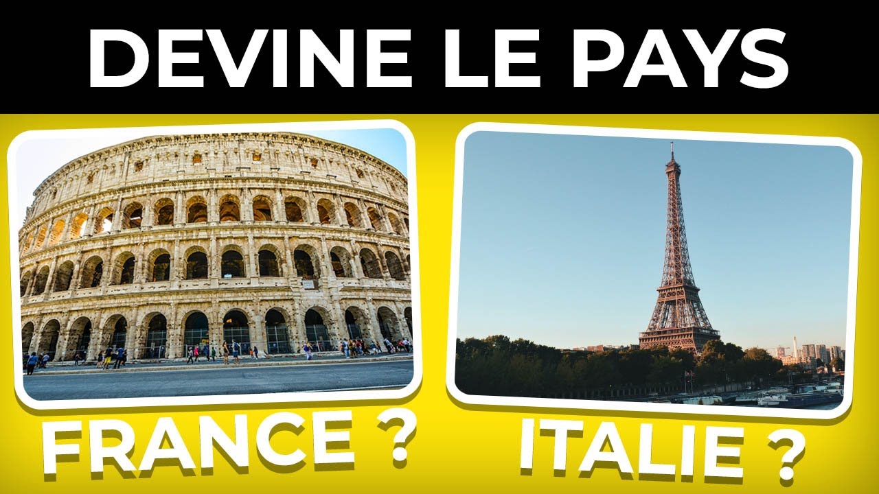 Devine le pays à partir de l'image | Niveau FACILE à IMPOSSIBLE 🌎