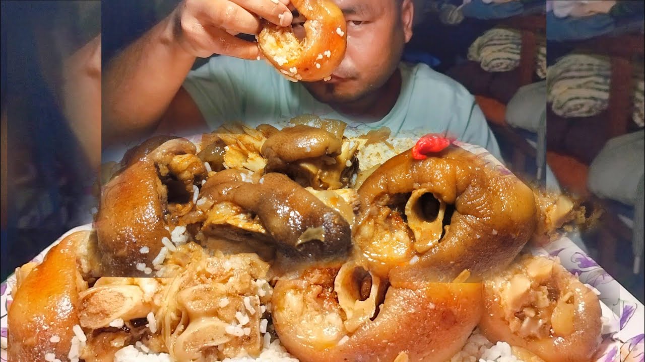 DELICIOUS PIG TROTTER WITH BAMBOO SHOOTS 🔥ASMR MUKBANG
