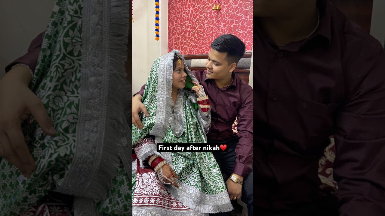 Alhamdulillah after nikah &hearts;️🫶 #before #after #nikah #muslim #wedding #marriage #ytshorts #yt