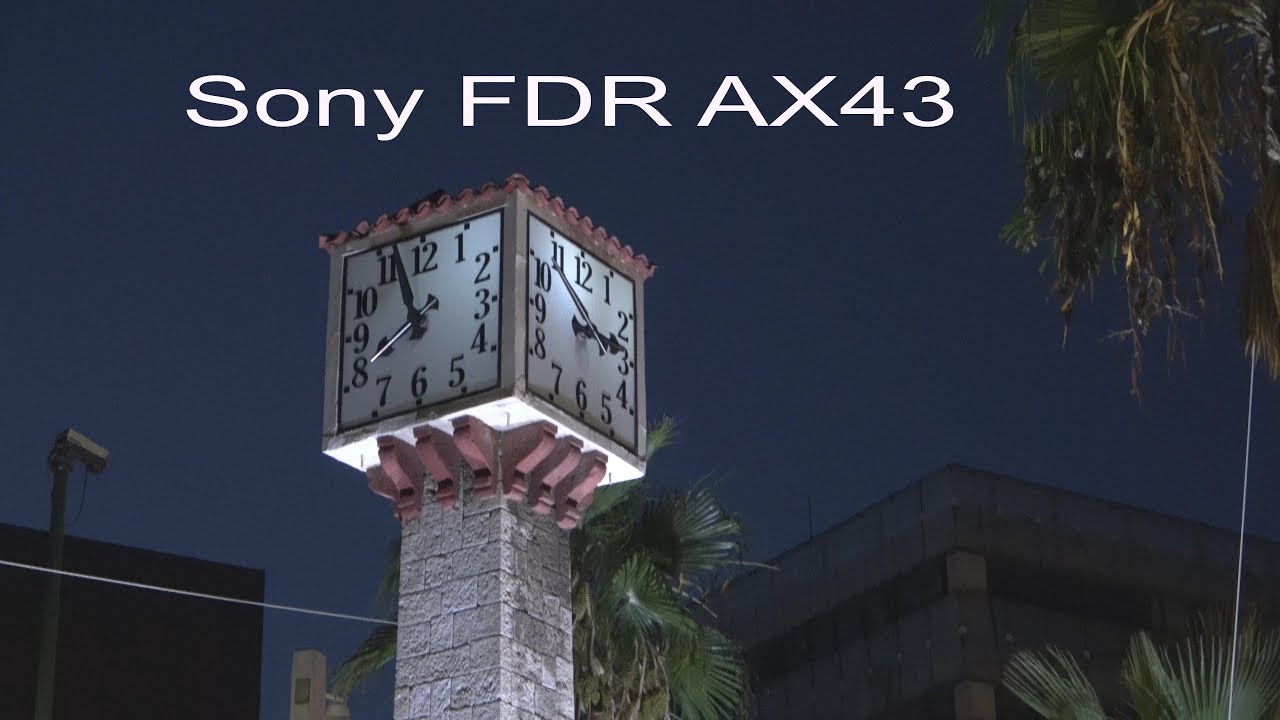 Sony FDR AX43, night & low light 4k video test - Pireas Greece