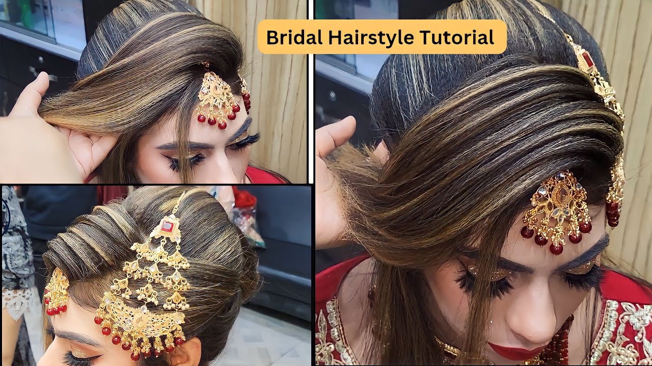 Latest First Day Bridal Hairstyle Tutorial || Easy and Beautiful Real Bridal Hairstyle