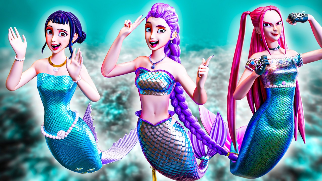 RUMI, MIRA & ZOEY Turn Into MERMAIDS!? KPop Demon Hunters Animation