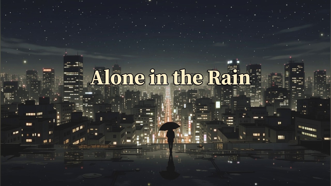 Rainy Night Sleep Music Soft Piano & Gentle Humming Umbrella Rain Sounds | Deep Sleep & Relaxation