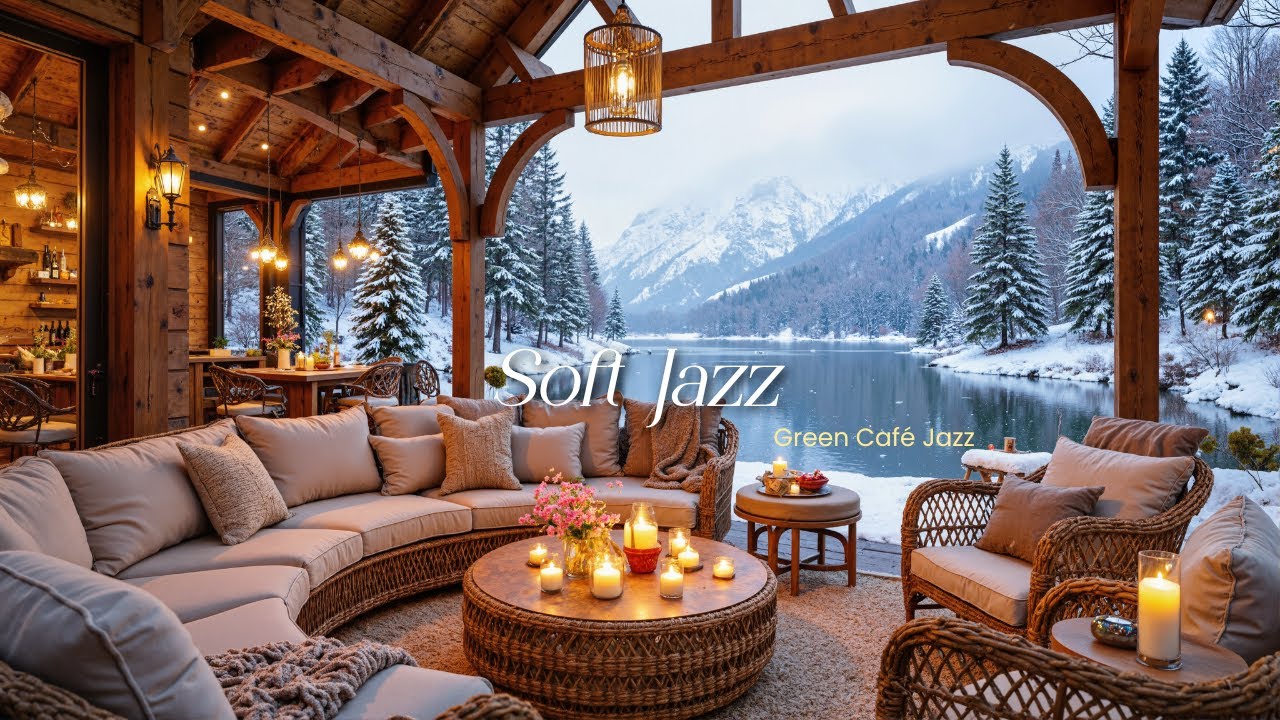 Good Morning Winter Café Ambience ☕ Warm Soft Jazz Background Music