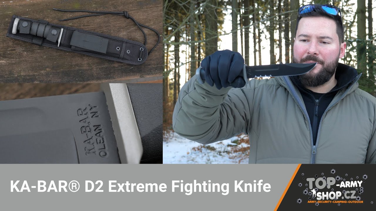 Nůž s pevnou čepelí KA-BAR® D2 Extreme Fighting Utility Knife - Rigad