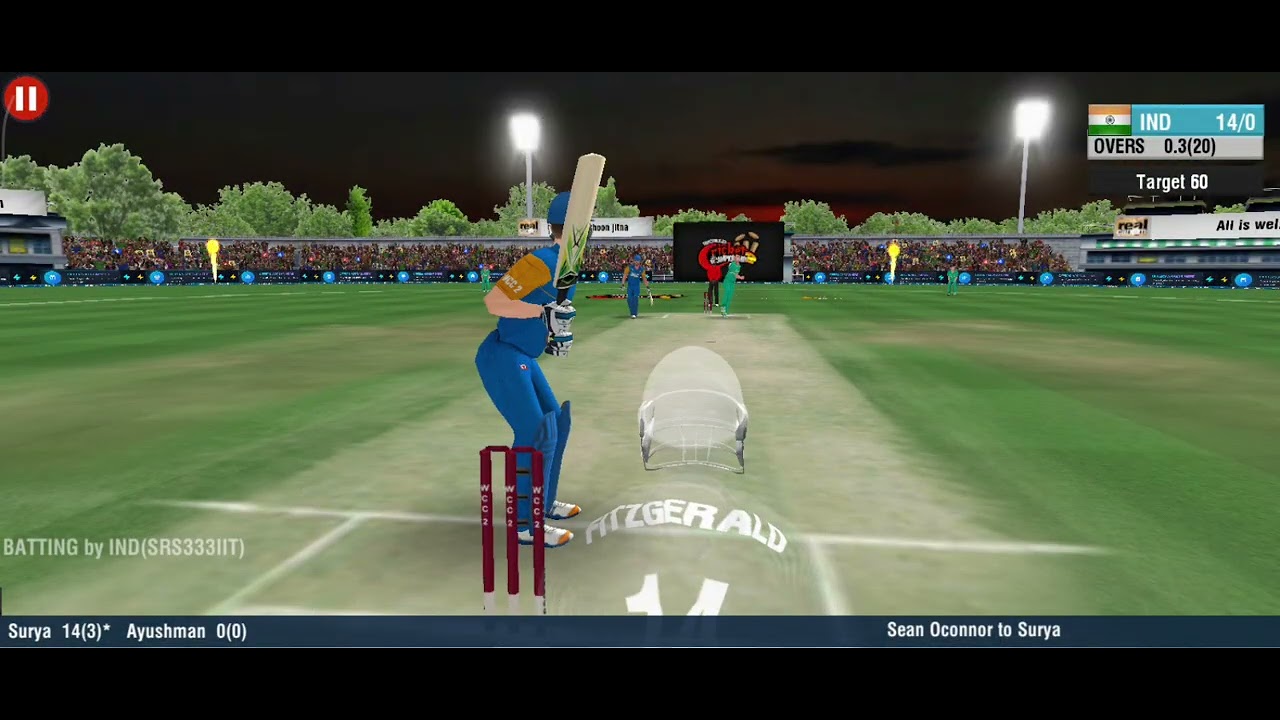 My first match of T20 world cup in wcc2.