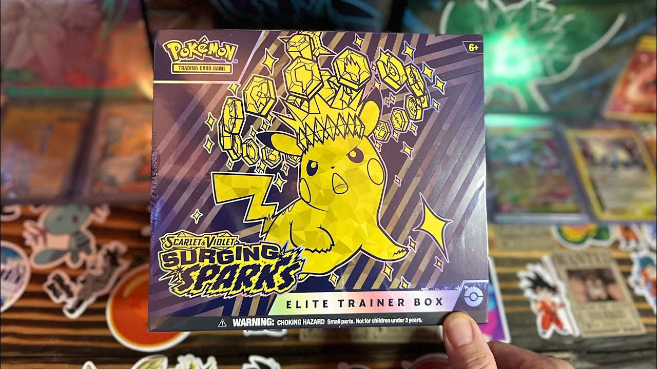 Can we pull the look back at it pikachu? Surging Sparks ETB opening ! #pokemontcg  #pokemonchannel 