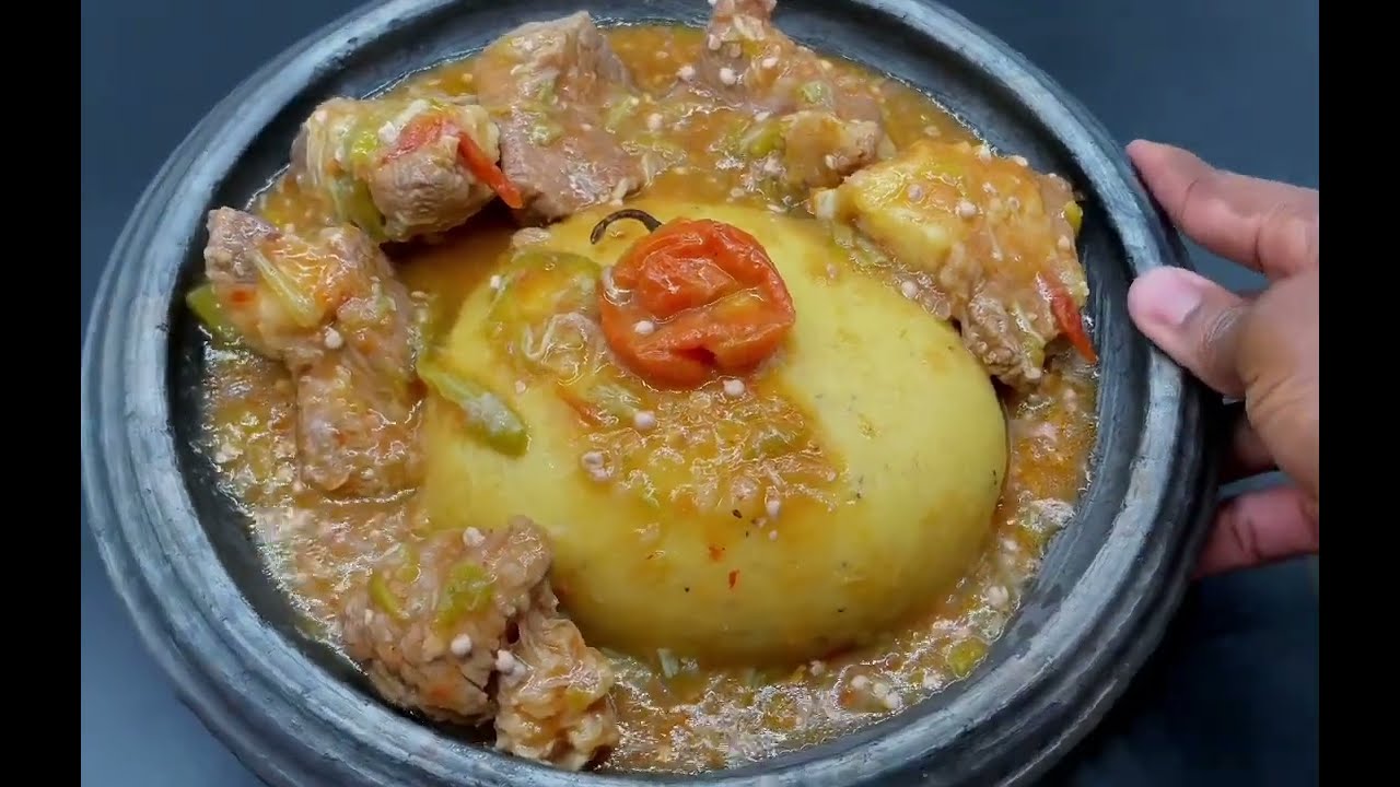 Sauce gombo foutou , gbôlou tro.