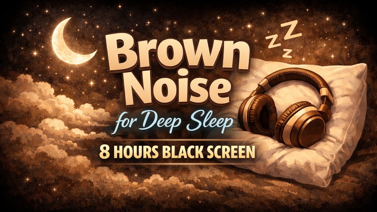 Brown Noise for Deep Sleep (8 Hours Black Screen)