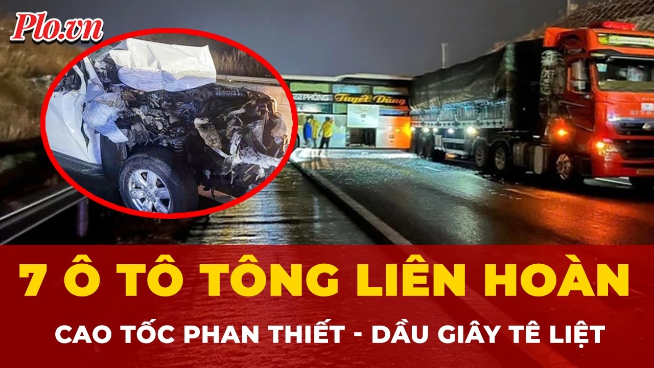 Cao tốc Phan Thiết - Dầu Giây 'đứng hình' vì 3 vụ tai nạn liên hoàn giữa 7 ô tô | Tin nhanh