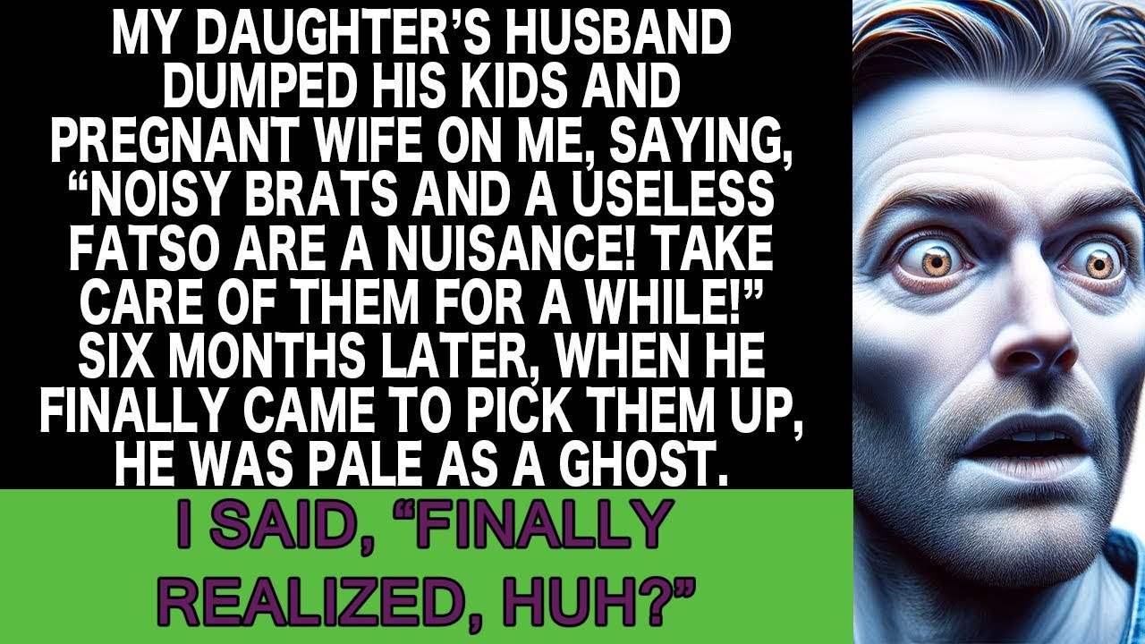 Six months after my son-in-law left his kids and pregnant wife in my care, he returned and saw...