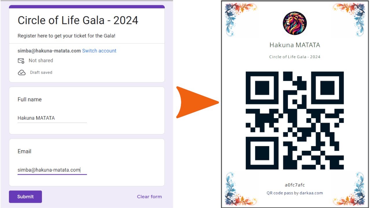 Send QR code e-tickets in Google Forms (automatic) for attendance tracking: step-by-step tutorial