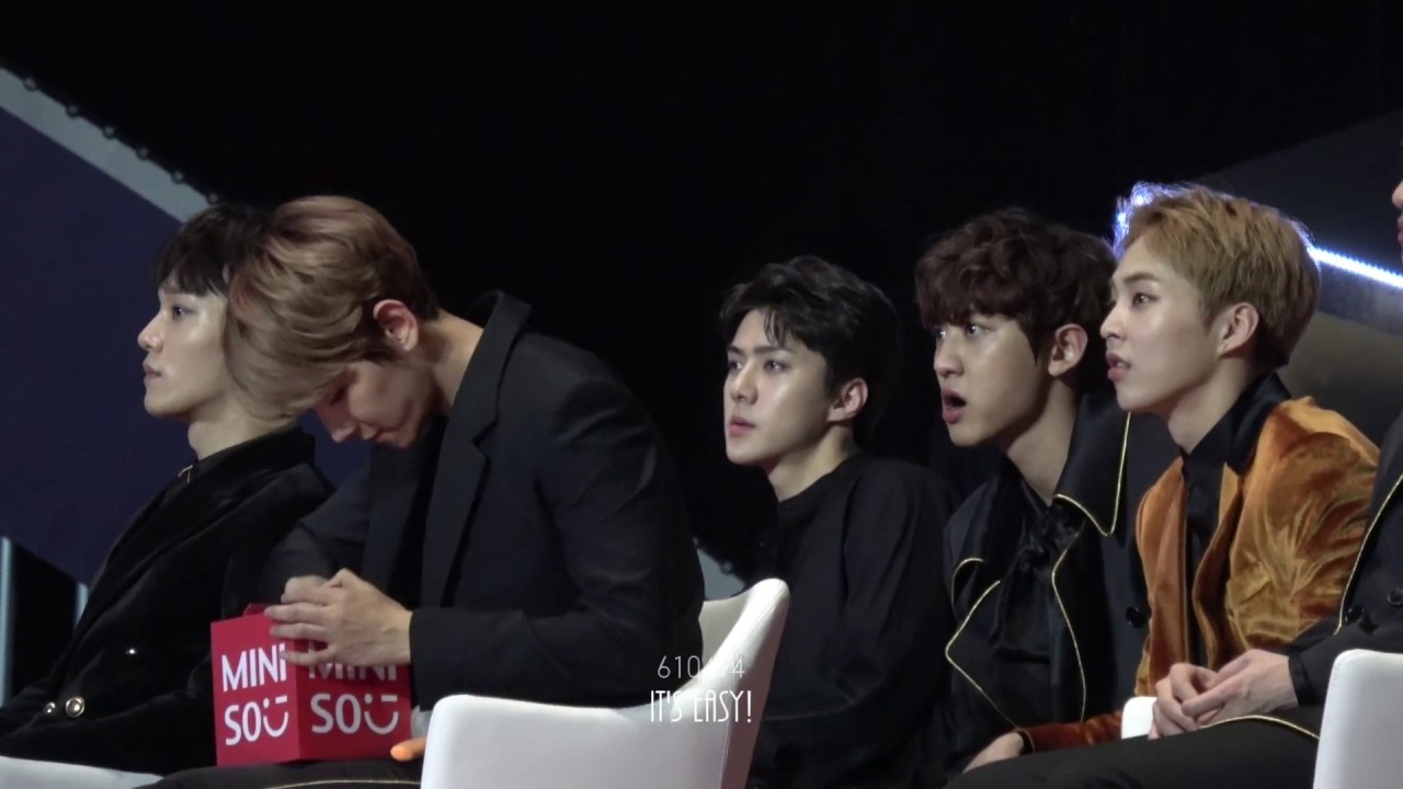 170114 GDA 찬열 백현 세훈 과자얌얌