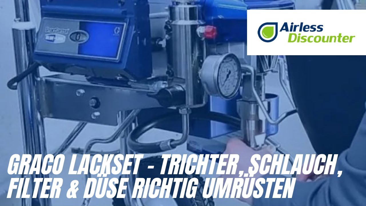 Graco Lackset - Trichter, Schlauch, Filter & Düse richtig umrüsten