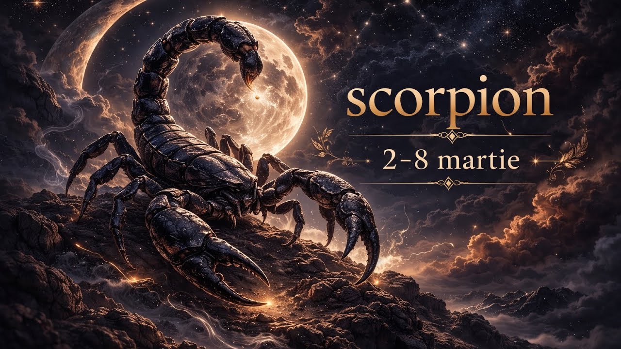 ♏ Scorpion: 2–8 martie 2026 – Pe strada ta Soarele strălucește puternic… e momentul să te afirmi 🌞