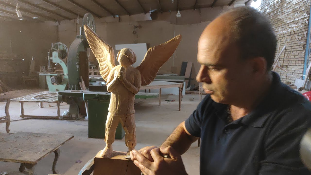 Woodcarving tutorial for beginners.woodcraft asmr. Wooden art and craft at home