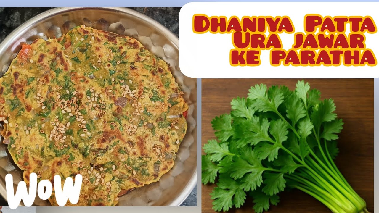 Dhaniya Patta aur jawar atte ke paratha, How to make Jawar paratha recipe,Healthy Glutan free Recipe