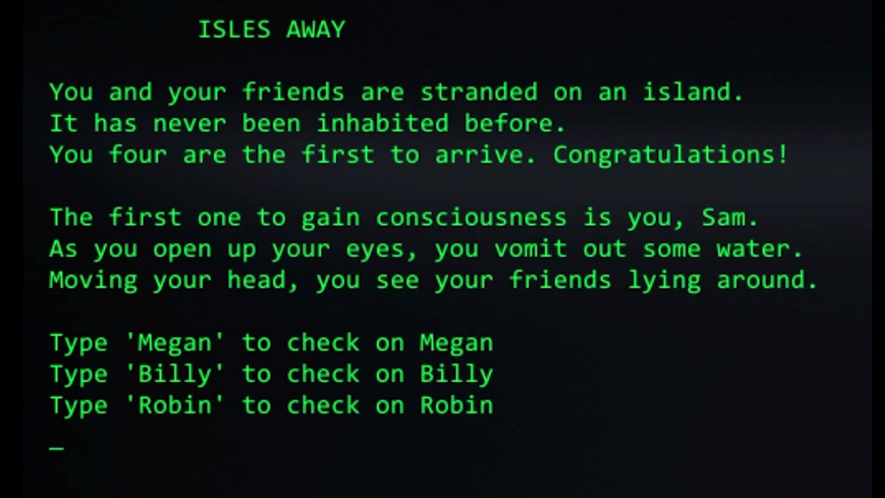 Isles Away - My Text-Based Game Jam Entry (Trailer)