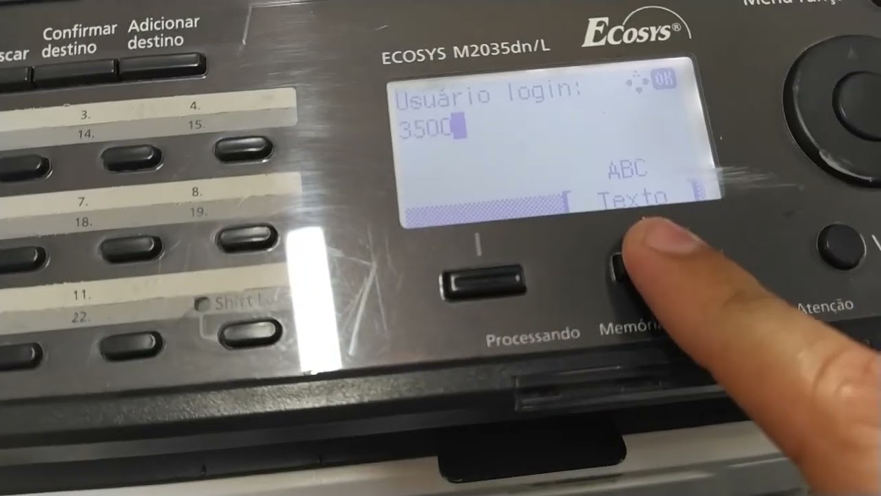 Mudança de rede - Nova rede Kyocera 2035