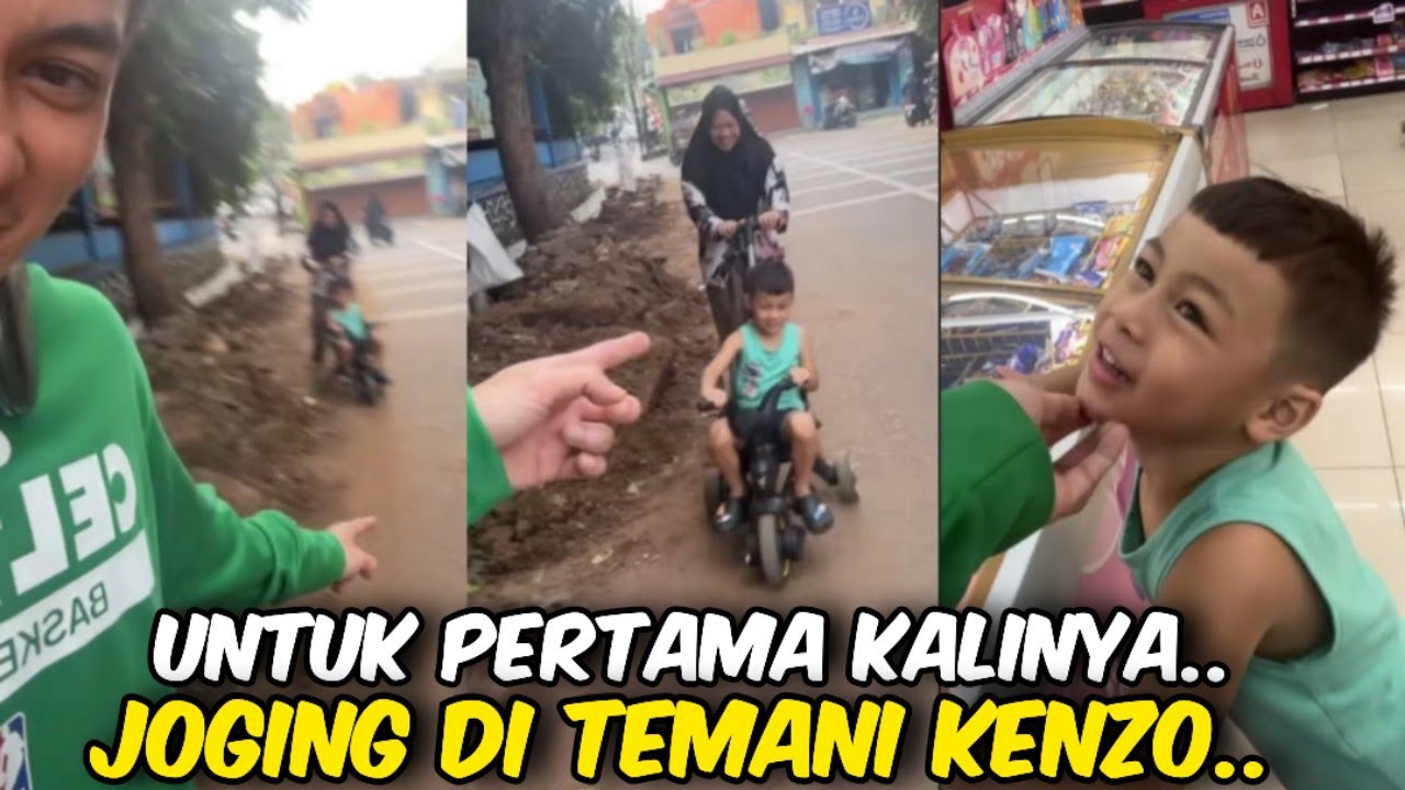 BANGUN PAGI ‼️KENZO UNTUK PERTAMA KALINYA TEMANI PAPAH LARI PAGI @galerikiano 