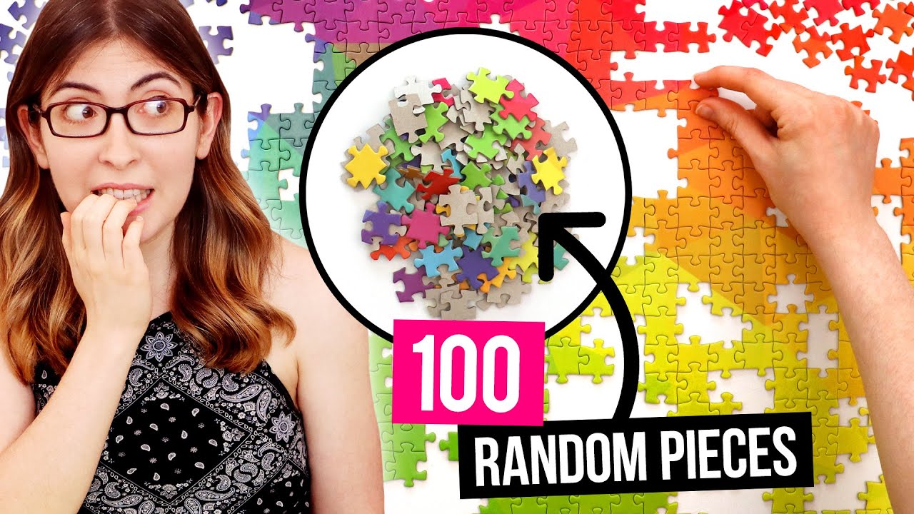 Doing a Jigsaw Puzzle 100 RANDOM PIECES at a Time