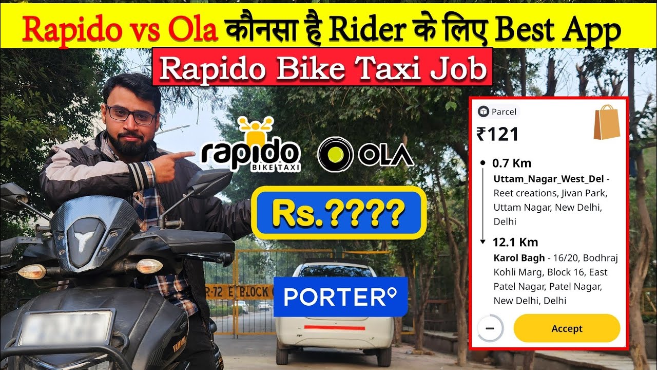 Rapido Vs Ola 🤑🤑 कौनसा है Rider के लिए Best App | Rapido Part Time Earnings | Ride on Yamaha Ray ZR 