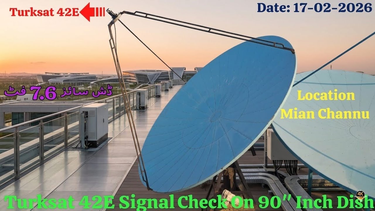 Turksat 42°E Latest Signal Update On 7.6 Feet Satellite 📡 Dish Antenna.