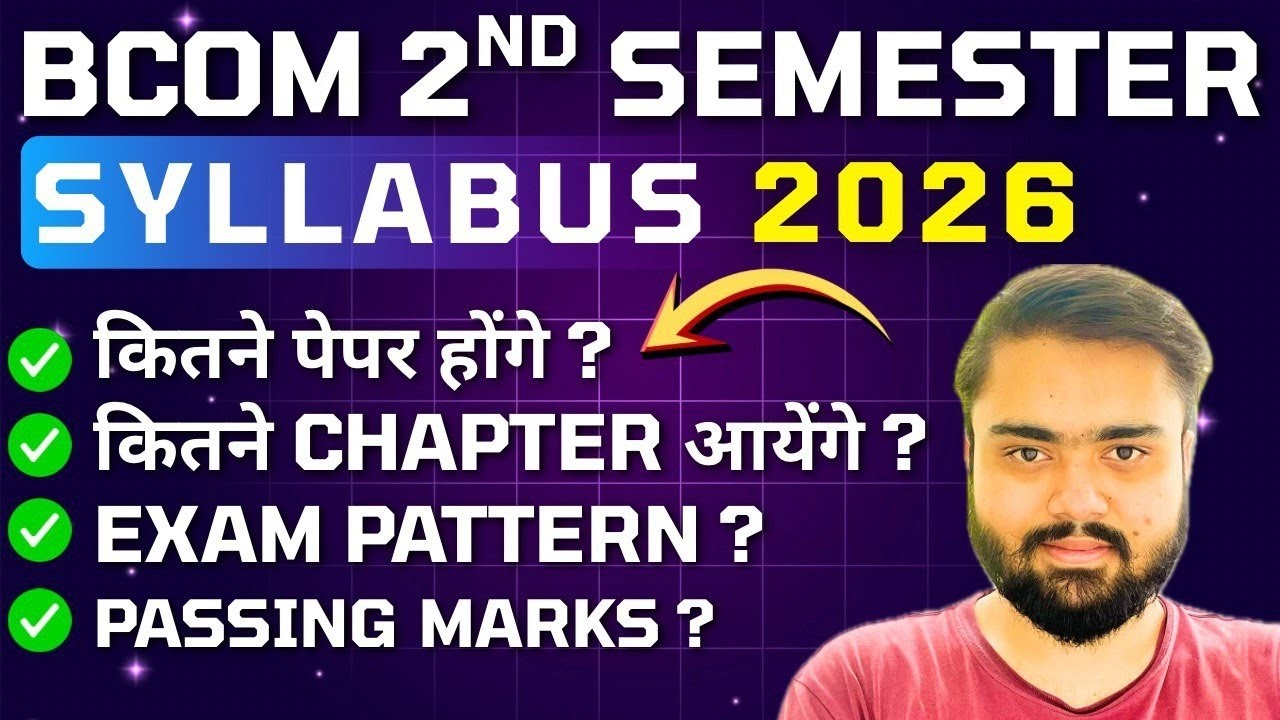BCOM 2nd Semester Syllabus 2026🔥|Bcom 2nd Semester Chapters Syllabus |CSJMU,CCSU and All UP College.