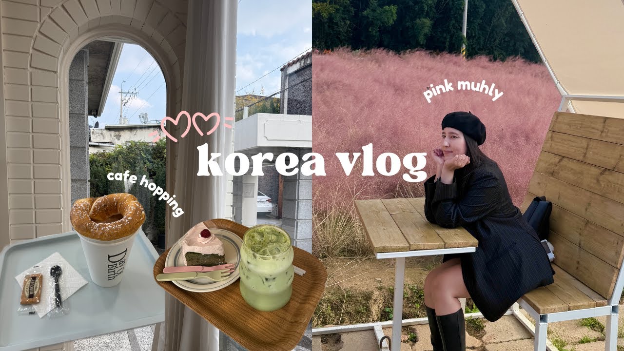 autumn in korea 🇰🇷 gwangju cafe hopping, pink muhly, naju gomtang, maisan & tapsa temple, daiso haul