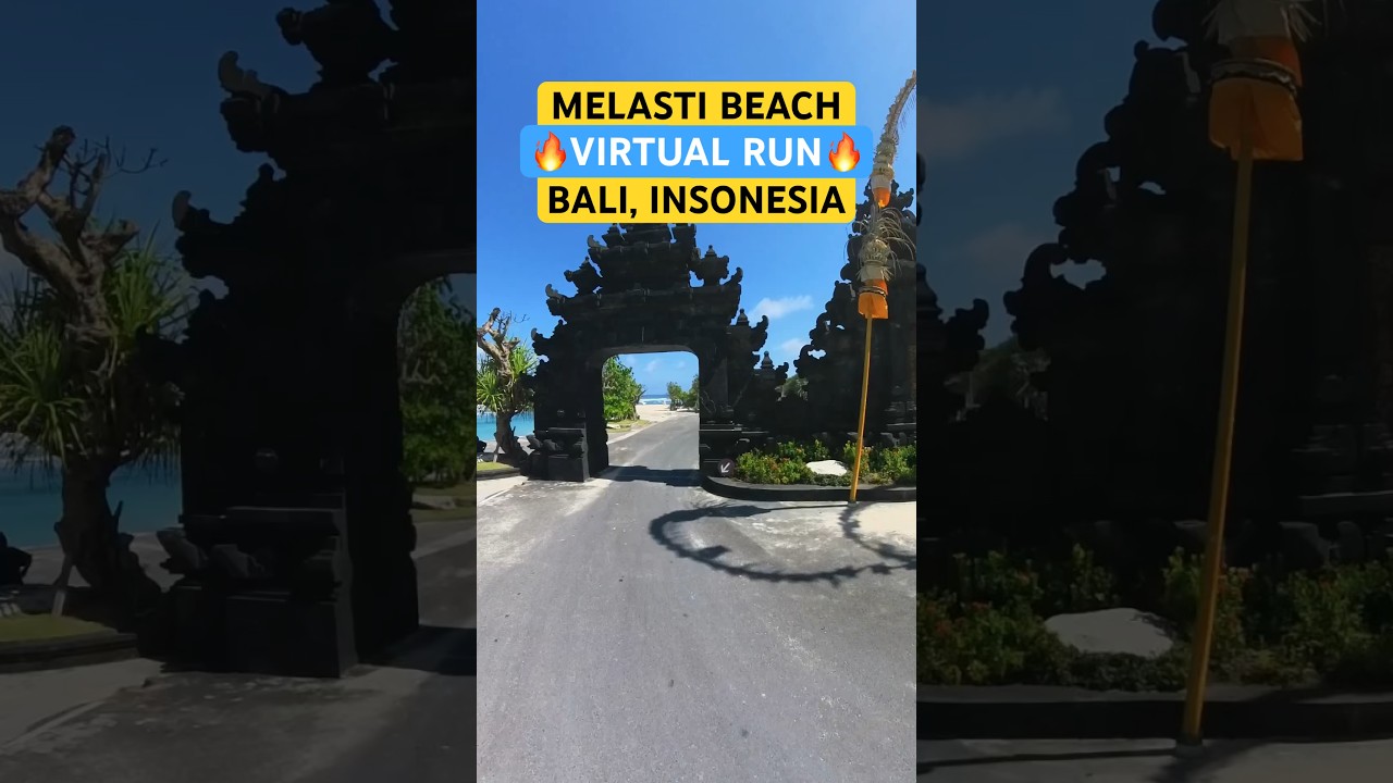 Run With Me 🚀 Melasti Beach, Bali, Indonesia #virtualrunningtv #virtualrun #treadmillscenery #bali