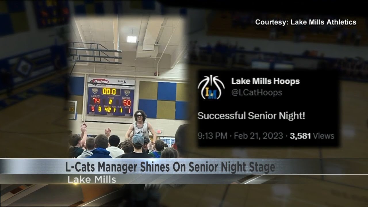 Lake Mills basketball manager shines bright on Senior Night